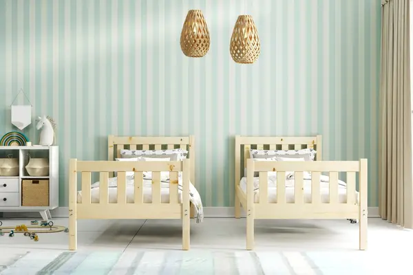 Dwa łóżka pojedyncze dziecięce