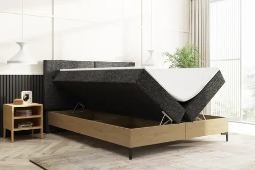 Łóżko kontynentalne ze schowkiem