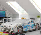 Łóżko dziecięce pojedyncze Cars 80X160, srebrne