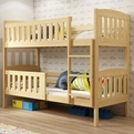 Łóżko młodzieżowe piętrowe KUBUŚ 90X190, sosna