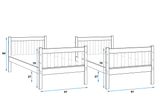 Łóżko młodzieżowe piętrowe KACPER 90X190, sosna