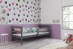 Łóżko młodzieżowe pojedyncze ERYK 90X200, grafitowe