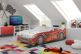 Łóżko dziecięce pojedyncze Cars 80X160 z materacem, czerwone