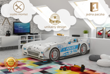 Łóżko dziecięce pojedyncze Cars 80X160 z materacem, srebrne