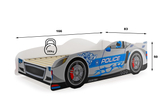 Łóżko dziecięce pojedyncze Cars 80X160, srebrne