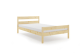 ŁÓŻKO SYPIALNIANE ORBIS 160X200 Z MATERACEM, NATURALNE DREWNO