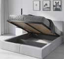 Łóżko sypialniane tapicerowane HILTON 160X200 z pojemnikiem, popielate